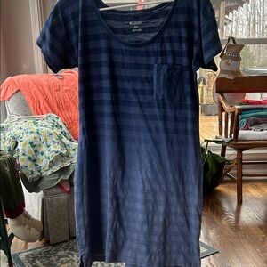Columbia Dark Blue Striped Casual Dress